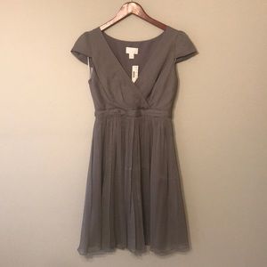 NWT J. Crew cocktail dress in grey.